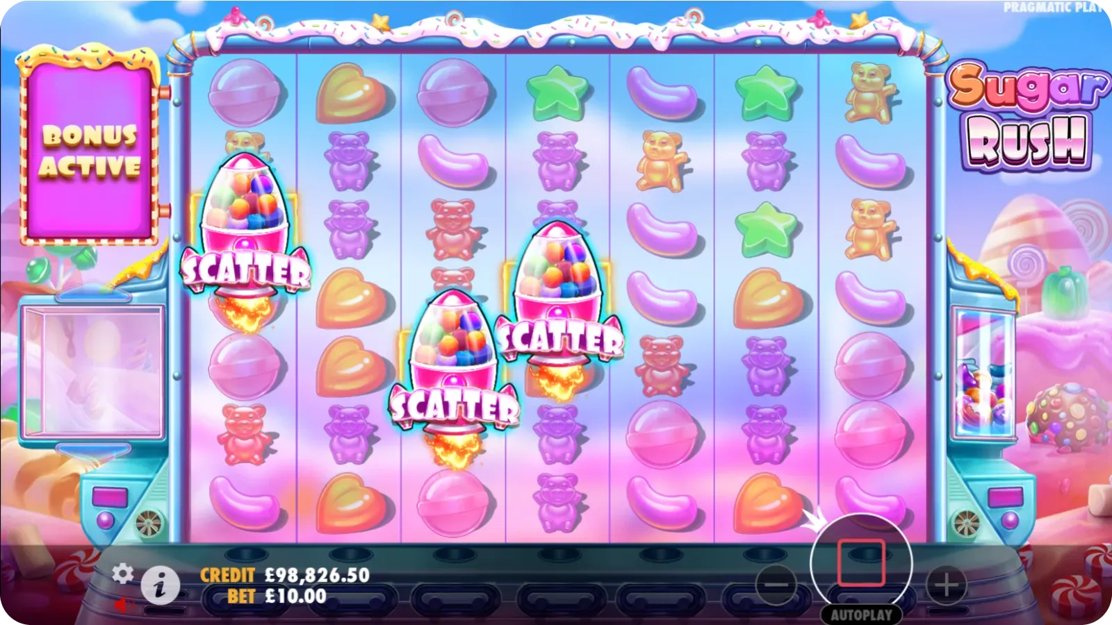 Ronda de giros gratis en Sugar Rush